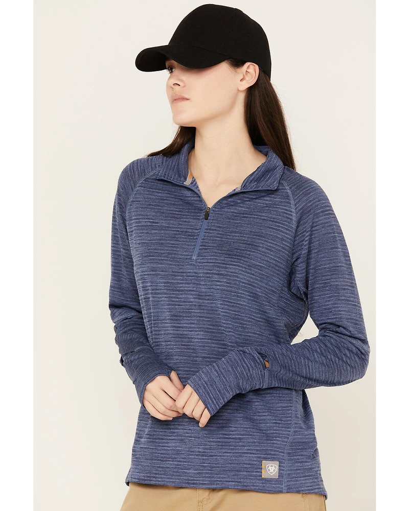 Ariat Women's Rebar 1/4 Zip Long Sleeve Work Shirt