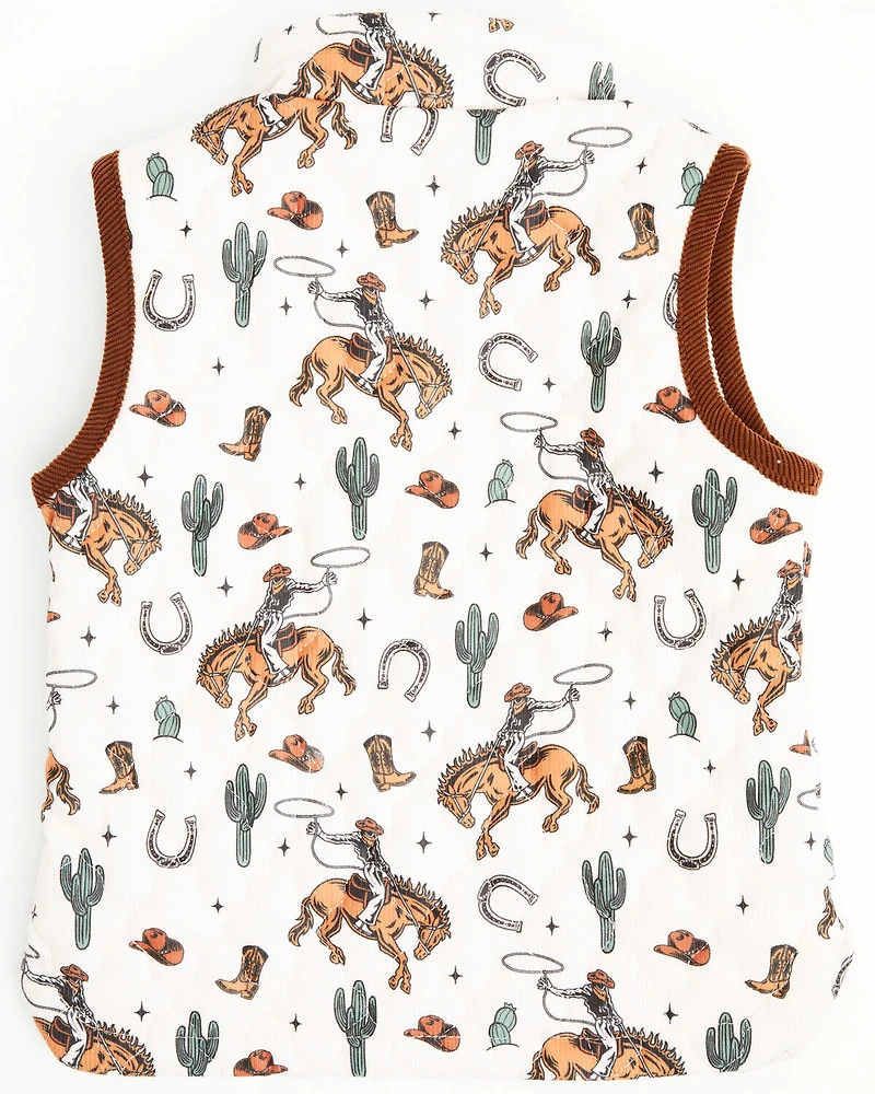 Fornia Toddler Girls' Horse Printed Vest
