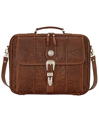 American West Leather Laptop Briefcase