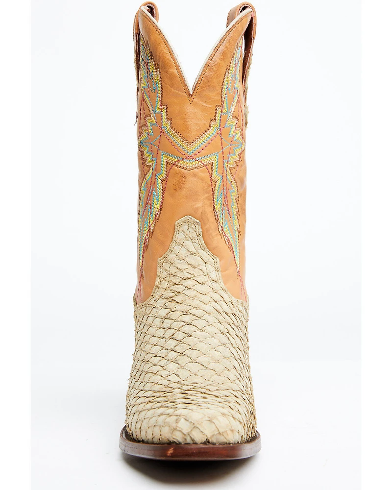 Dan Post Women's Queretaro Exotic Seabass Western Boots - Square Toe