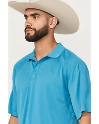 Ariat Men's AC Solid Short Sleeve Button-Down Polo Shirt