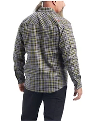 Ariat Men's FR Landry Retro Plaid Print Long Sleeve Snap Work Shirt