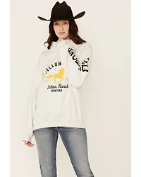 Paramount Network's Yellowstone Women's Gray 1/4 Zip Horse Graphic Pullover Sweatshirt