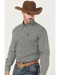Cinch Men's Medallion Print Long Sleeve Button-Down Western Shirt