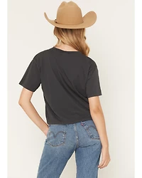 All Us Women's Conversation Embellished Short Sleeve Graphic Tee