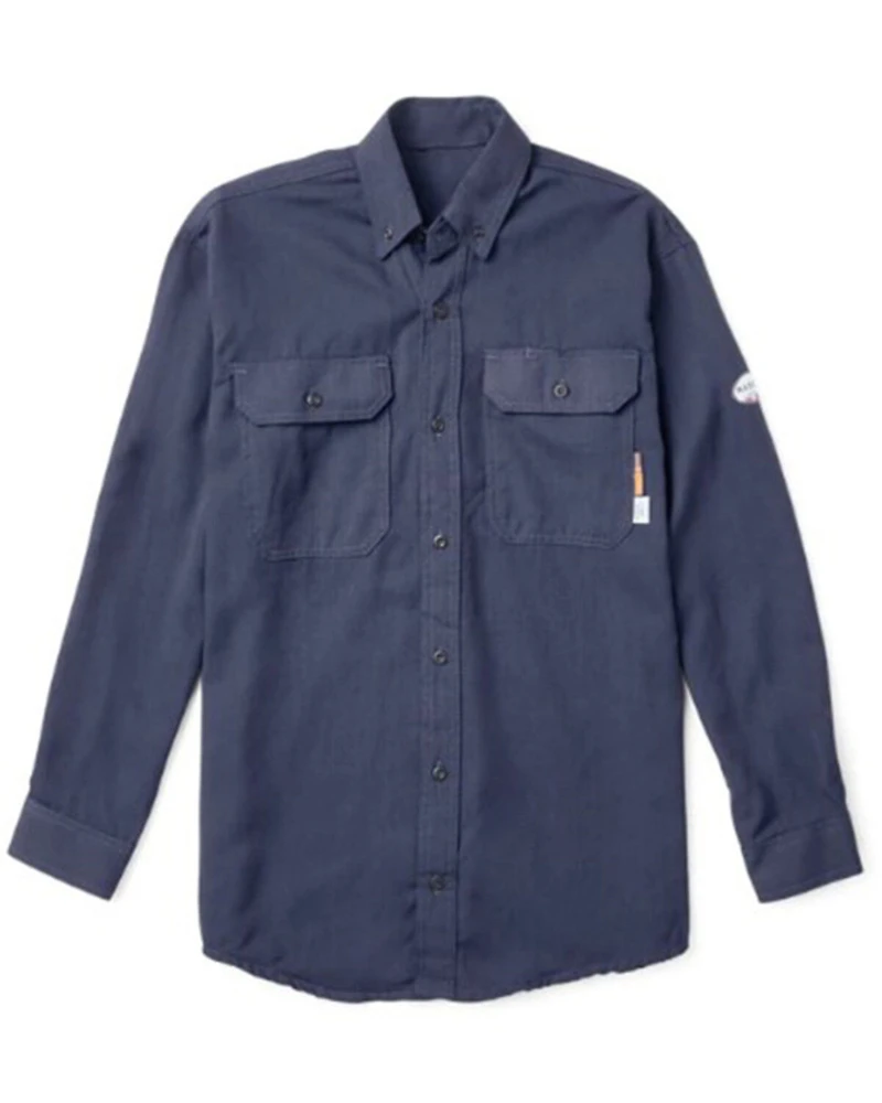 Rasco Men's FR DH Air Uniform Long Sleeve Button Down Work Shirt
