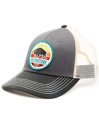 H3 Sportgear Men's Yellowstone National Park Buffalo Circle Patch Ball Cap