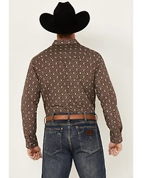 Gibson Trading Co. Men's Barbed Wire Floral Print Long Sleeve Snap Western Shirt