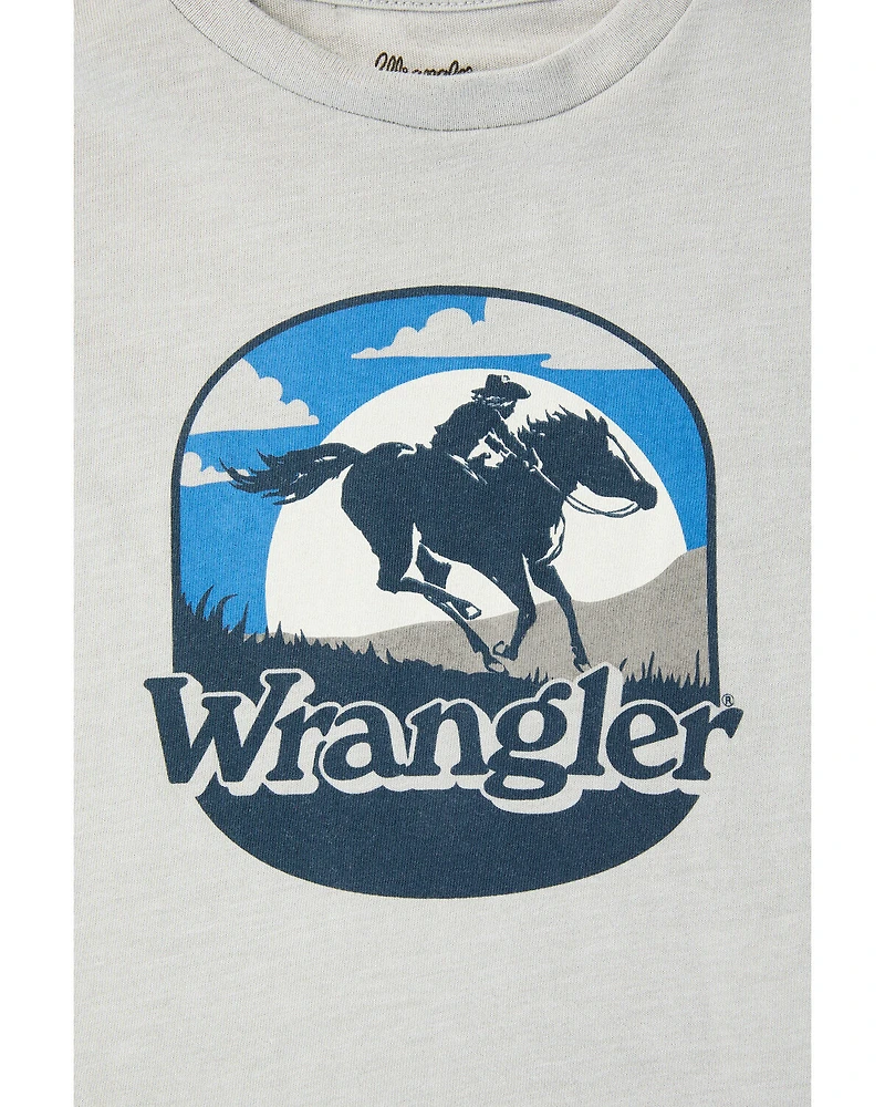 Wrangler Toddler Boys' Cowboy Short Sleeve Graphic T-Shirt