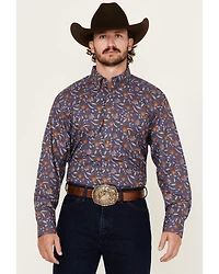 Ariat Men's Ty Floral Print Long Sleeve Button-Down Western Shirt