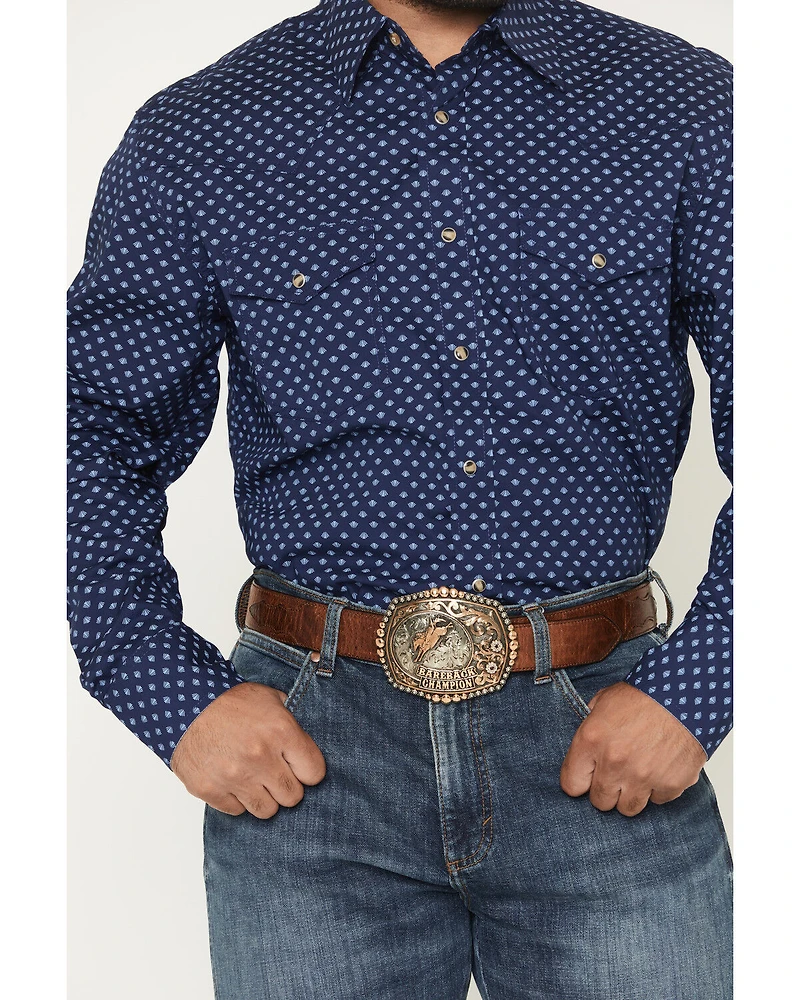 Wrangler 20X Men's Geo Print Long Sleeve Snap Stretch Western Shirt