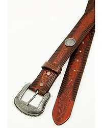 Shyanne Women's Morgan Embossed Floral Leather Belt