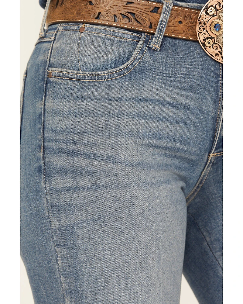 Wrangler Women's Ada Medium Wash Bespoke High Rise Bootcut Stretch Denim Jeans