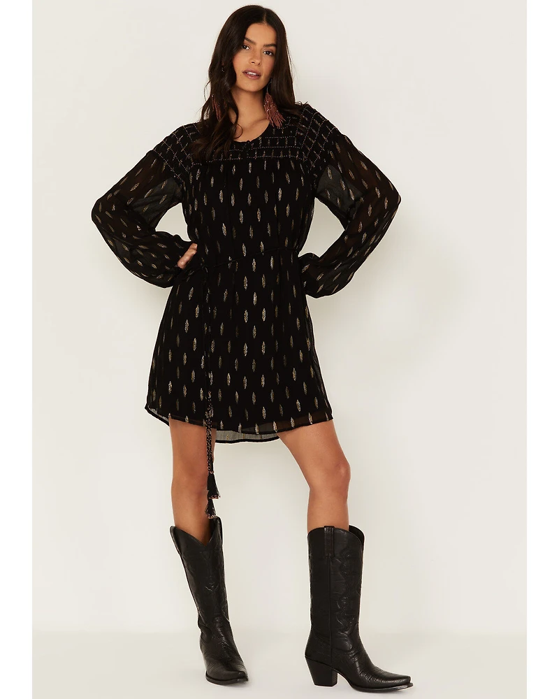Idyllwind Women's Jolly Metallic Clip Dot Mini Dress