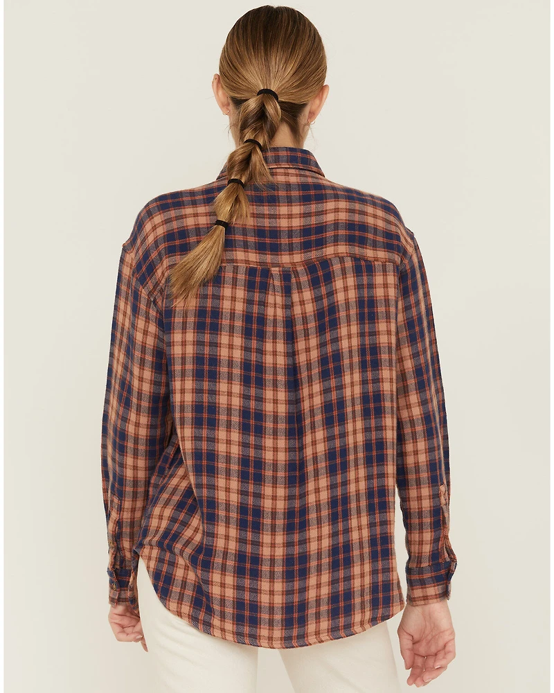 Cleo + Wolf Women's Breezy Springs Plaid Print Flannel Shirt