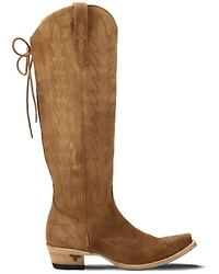 Lane Women's Lexington Knee High Corset Suede Western Boots - Snip Toe