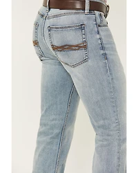 RANK 45® Men's Bunker Wash Trigger Slim Bootcut Stretch Denim Jeans