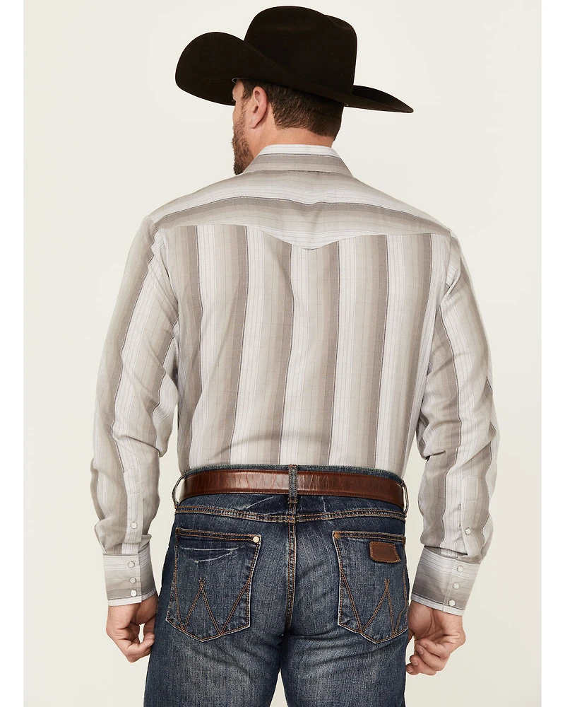 Roper Men's Striped Print Long Sleeve Snap Western Shirt