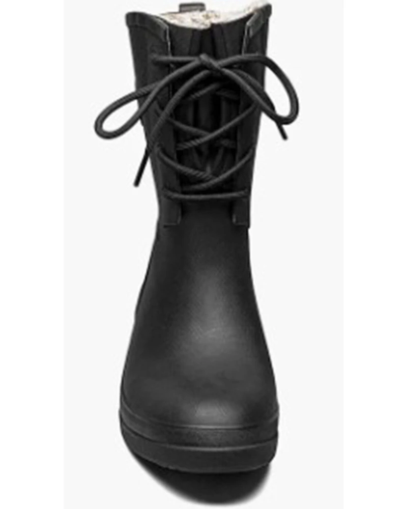 Bogs Women's Amanda Plush II Lace-Up Waterproof Rain Boots - Round Toe