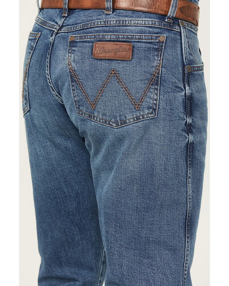 Wrangler Retro Men's 77MWZ Harris Medium Wash Slim Bootcut Stretch Denim Jeans