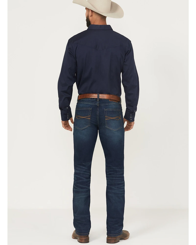 RANK 45® Men's Coyote Wash Ambush Slim Straight Durable Stretch Denim Jeans