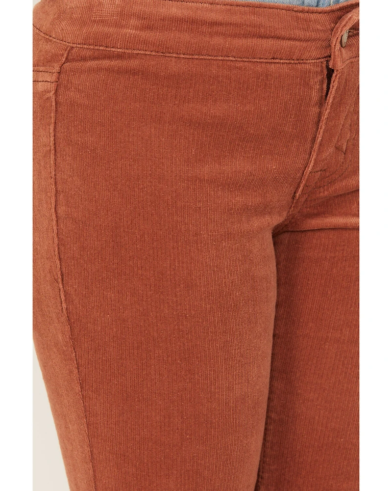 Rock & Roll Denim Girls' Corduroy Bargain Button Stretch Flare Jeans