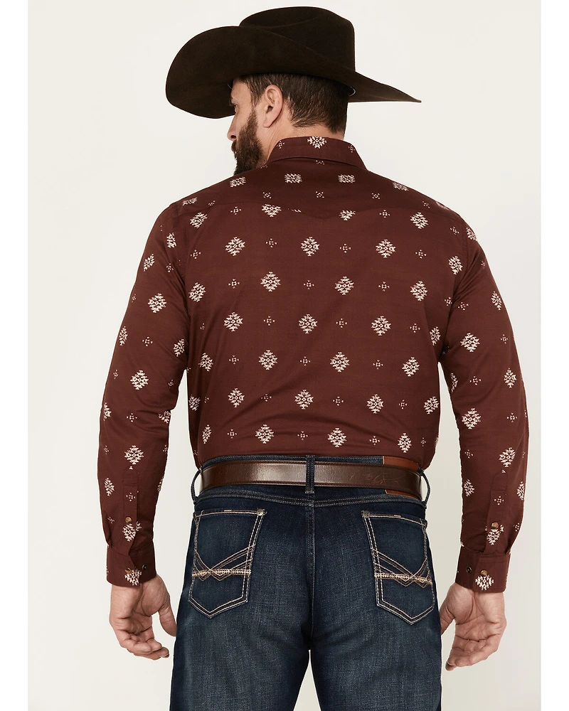 Pendleton Men's Laramie Diamond Print Long Sleeve Western Snap Shirt