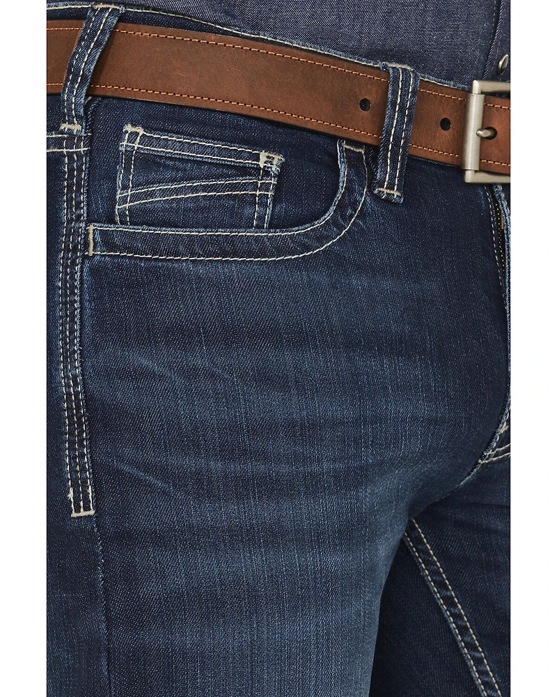 Cody James Men's FR Medium Wash Slim Straight Stretch Denim Work Jeans
