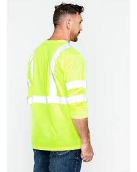Hawx Men's Hi-Vis Reflective Long Sleeve Work Tee - Big & Tall