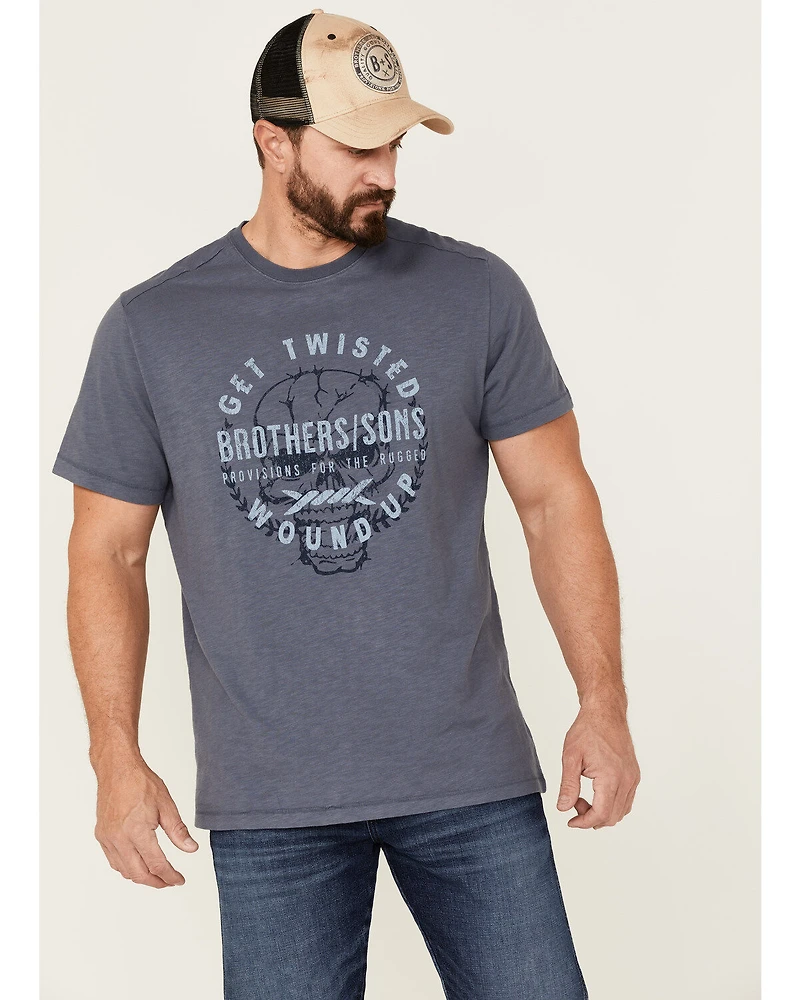 Brothers and Sons Men's Twisted Slub Skull Graphic T-Shirt