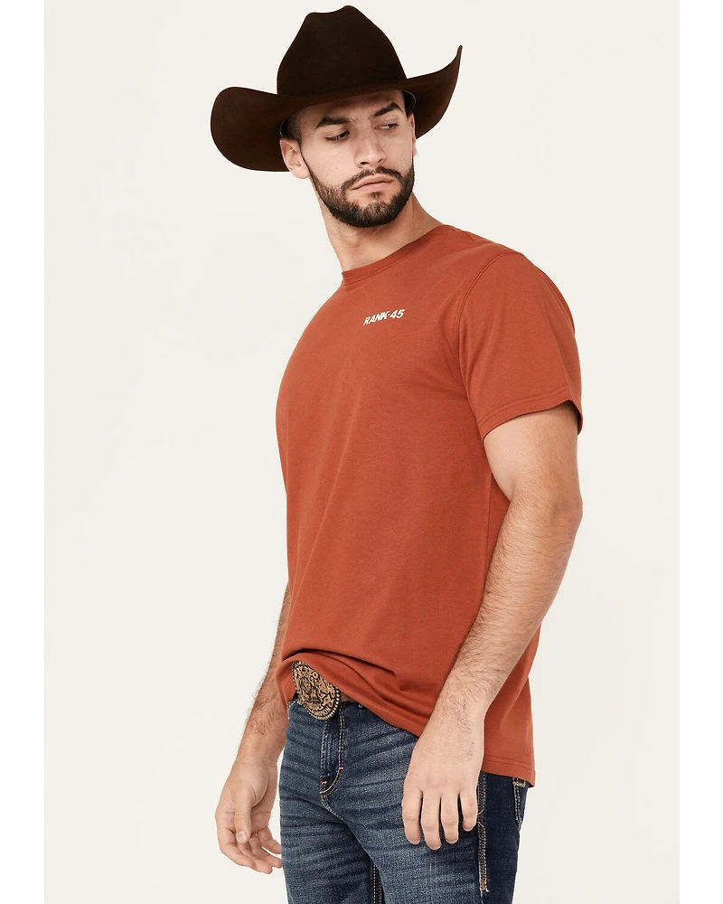 RANK 45® Men's Southwestern Logo Shield Short Sleeve Graphic T-Shirt