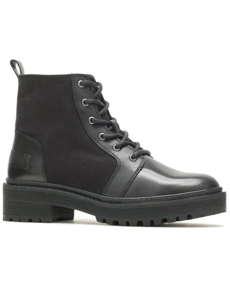Harley Davidson Women's Valene Canvas 5" Lace-Up Moto Boots - Round Toe