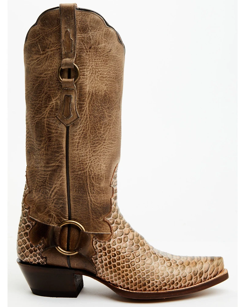 Dan Post Women's Faux Python Tall Western Boots - Snip Toe
