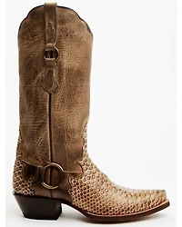 Dan Post Women's Faux Python Tall Western Boots - Snip Toe