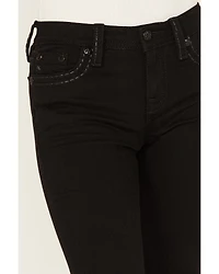 Miss Me Women's Classic Mid Rise 34" Bootcut Stretch Denim Jeans