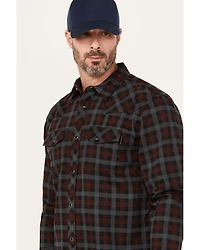 Cody James Men's FR Plaid Print Long Sleeve Snap Western Work Shirt