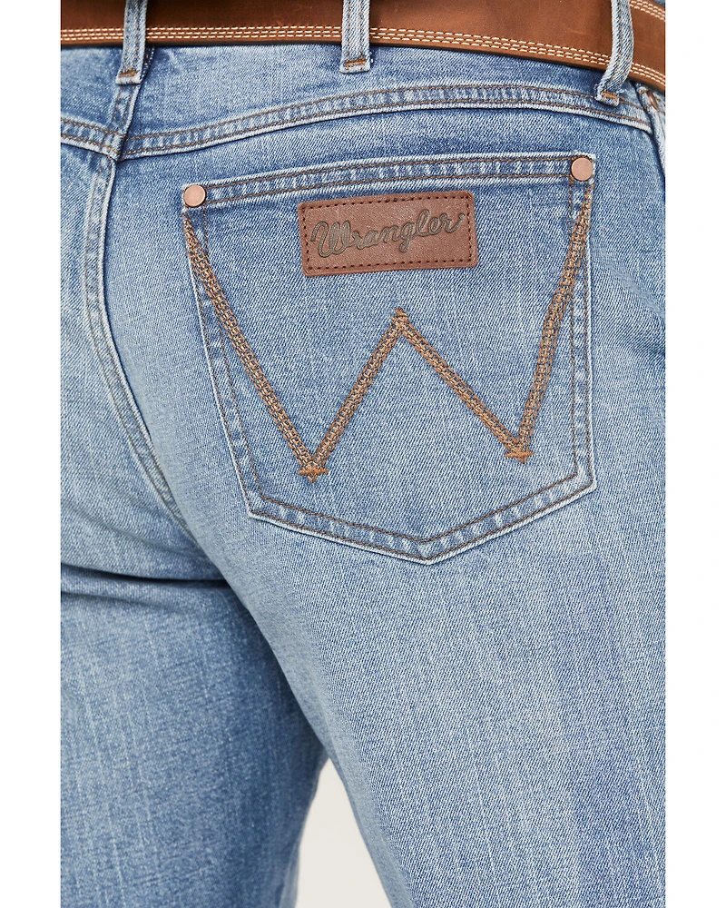 Wrangler Retro Men's Sage Medium Wash Relaxed Boot Stretch Denim Jeans