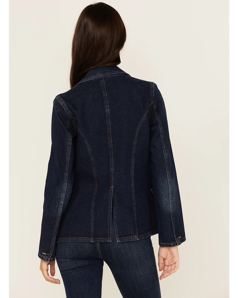 Boom Jeans Women's Dark Wash Denim Blazer