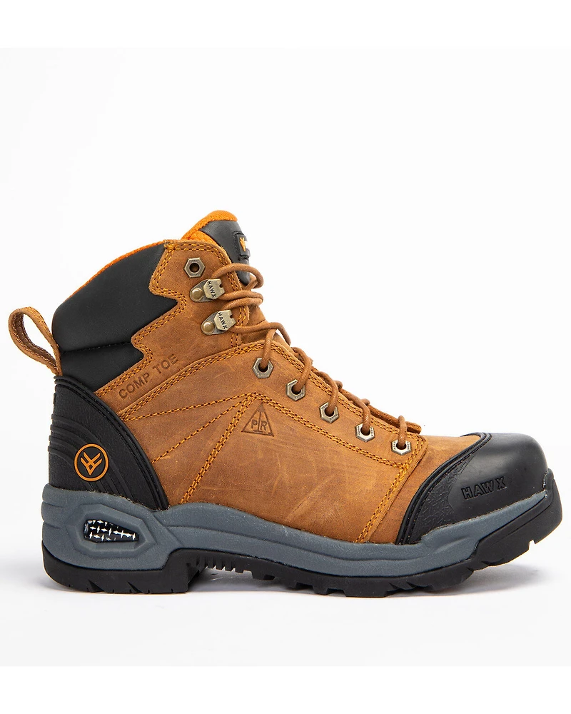 Hawx Men's 6" Lace-To-Toe Hiker Boots - Round Toe