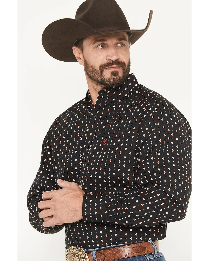 Ariat Men's Thorn Geo Print Long Sleeve Button-Down Western Shirt
