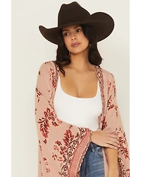 Shyanne Women's Floral Print Crinkle Shawl