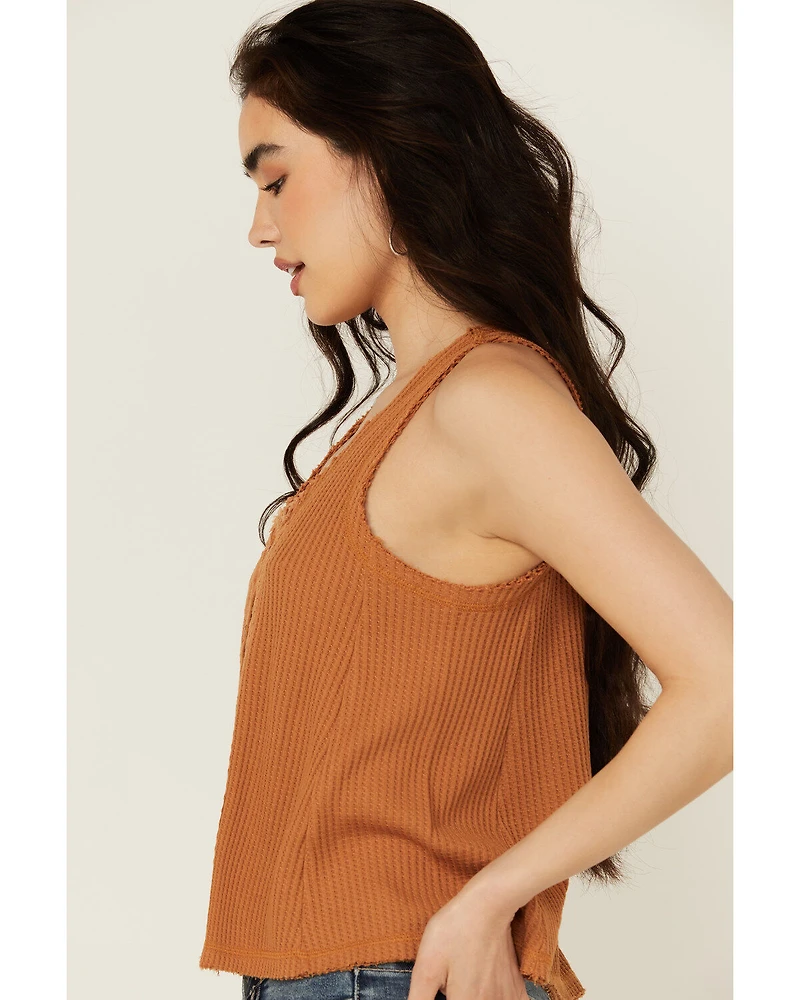 Cleo + Wolf Women's Cat Lace Trim Tank Top