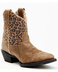 Laredo Women's Leopard Print Western Fashion Booties - Round Toe