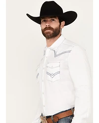 Rock 47 by Wrangler Men's Embroidered Long Sleeve Snap Western Shirt