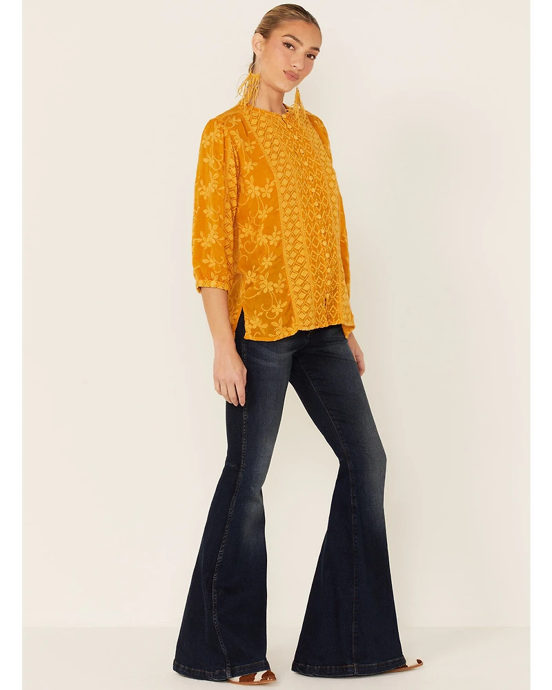 Johnny Was Women's Ciaga Phoebe Button Down Top