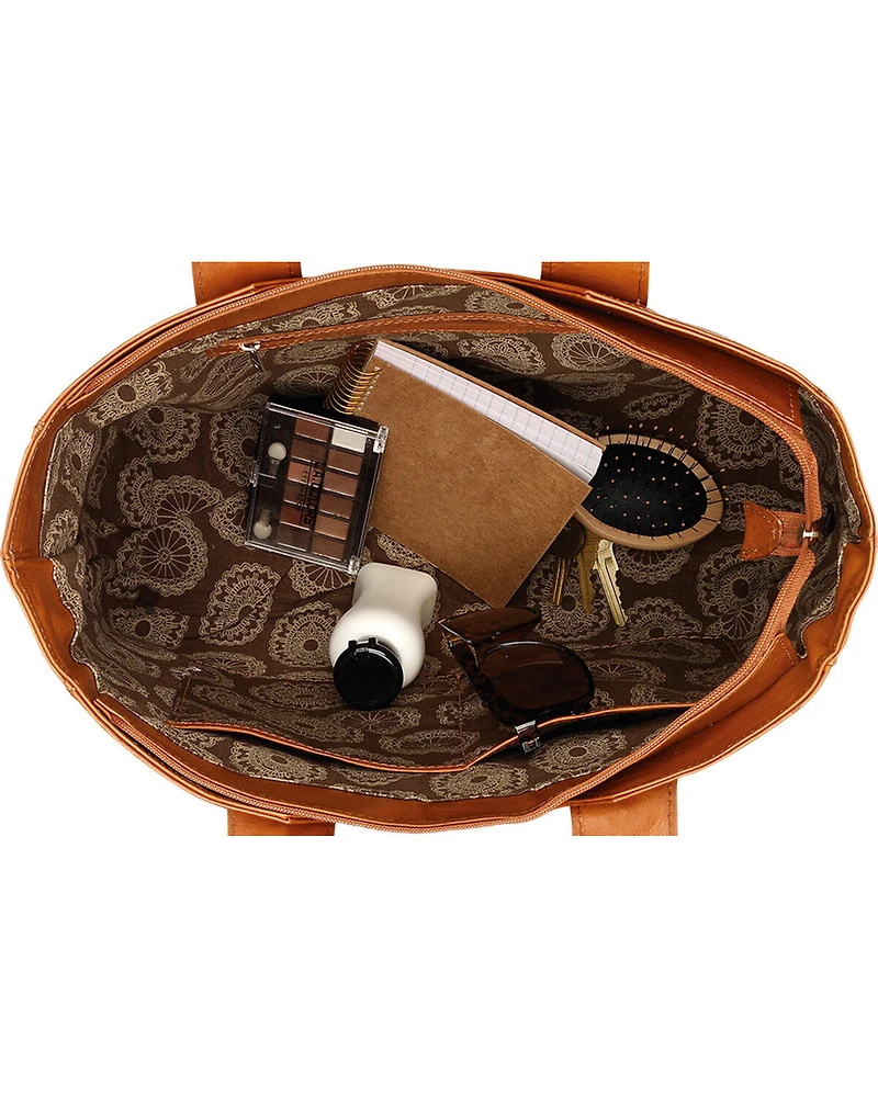 American West Golden Tan Mojave Canyon Large Zip Top Tote