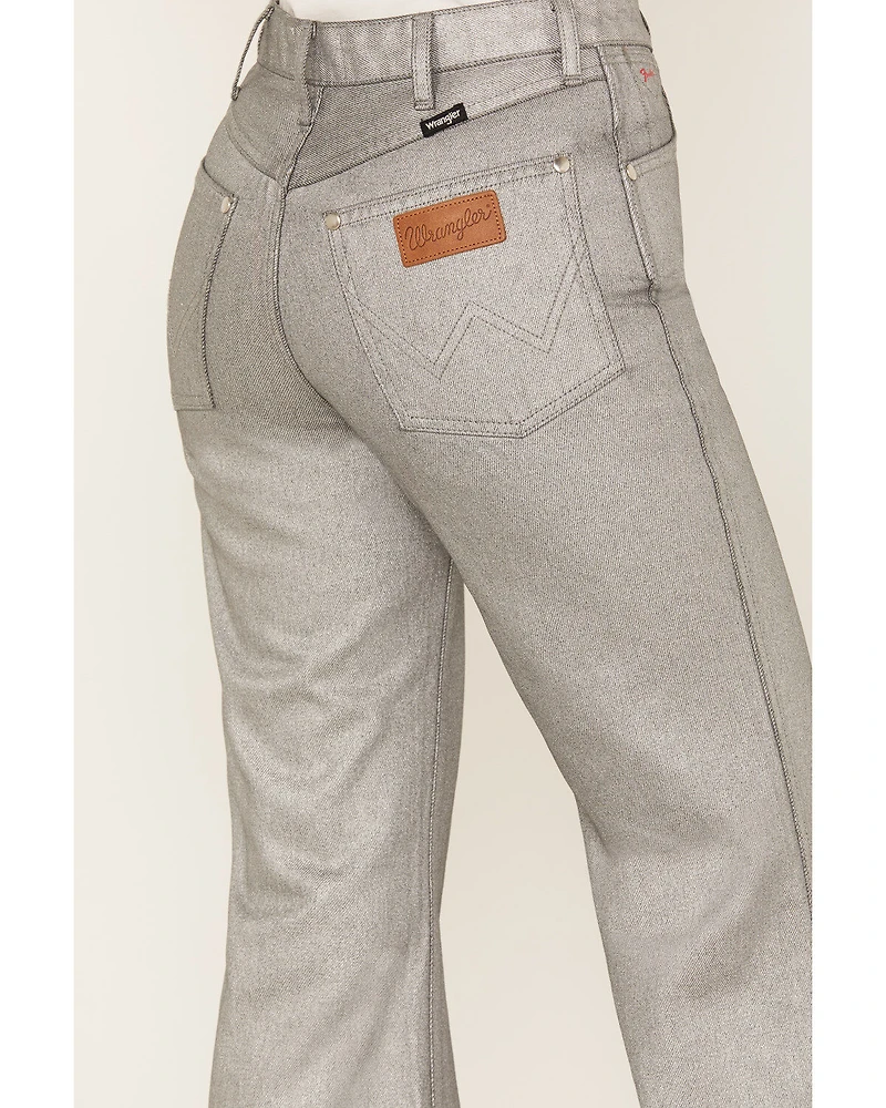 Wrangler X Fender Women's Metallic Wanderer Flare Jeans