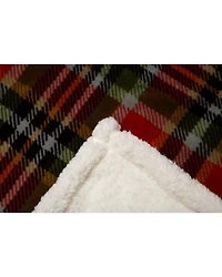 Carstens Rust And Sage Plush Sherpa Throw