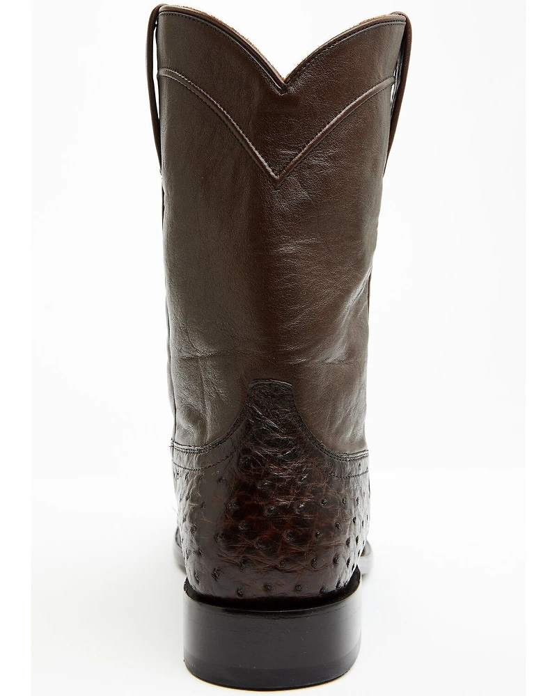 Cody James Black 1978® Men's Carmen Exotic Full-Quill Ostrich Roper Boots - Round Toe