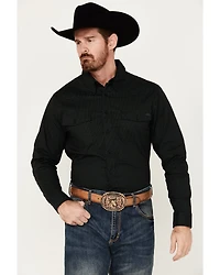Justin Men's Boot Barn Exclusive JustFlex Diamond Geo Print Long Sleeve Button-Down Western Shirt